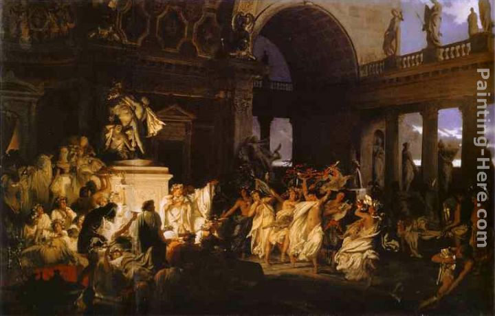 Roman Orgy in the Time of Caesars painting - Henryk Hector Siemiradzki Roman Orgy in the Time of Caesars art painting